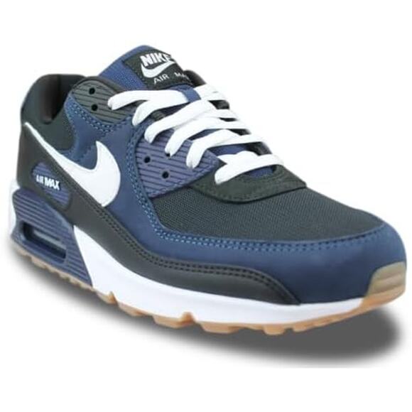 NWT Nike Air Max 90 Men\'s Shoes ,Midnight Navy/Black/Gum Medium Brown-Size 9 main image 5